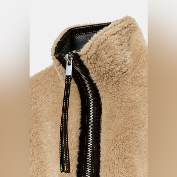 ZARA Shearling jacket -ZWcollection - Picture 9 of 15